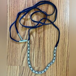Chloe + Isabel Suede and Baguette Crystal Necklace Headband Wrap Bracelet